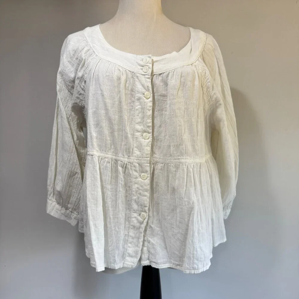 FREE PEOPLE We The Free Sea To Shore Top in Ivory